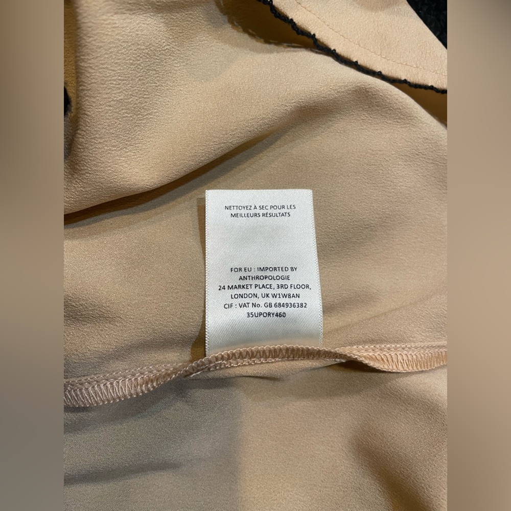 Leifsdottir Fit & Flare Sleeveless Sheer Black Dress with Tan Lining - Picture 15 of 16